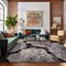 World Rug Gallery Contemporary Floral Design Non Shedding Soft Area Rug 5' x 7' Black 400BLACK5x7 - alternate 2
